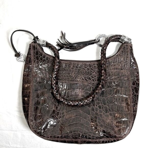 Brighton Brown Croc Leather Purse - Picture 5 of 9